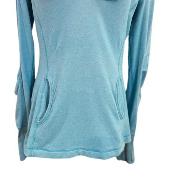 Lululemon Ruched Pullover Hoodie with Kangaroo Pocket and 1-Zip Pocket in Blue - Picture 3 of 8